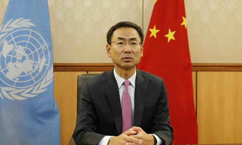 Phó đại diện thường trực của Trung Quốc tại Liên Hợp Quốc Cảnh Sảng. Ảnh: BỘ NGOẠI GIAO TRUNG QUỐC