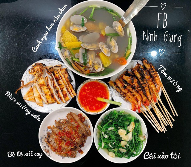 Mâm cơm gia đình healthy - ngon mà không ngán.