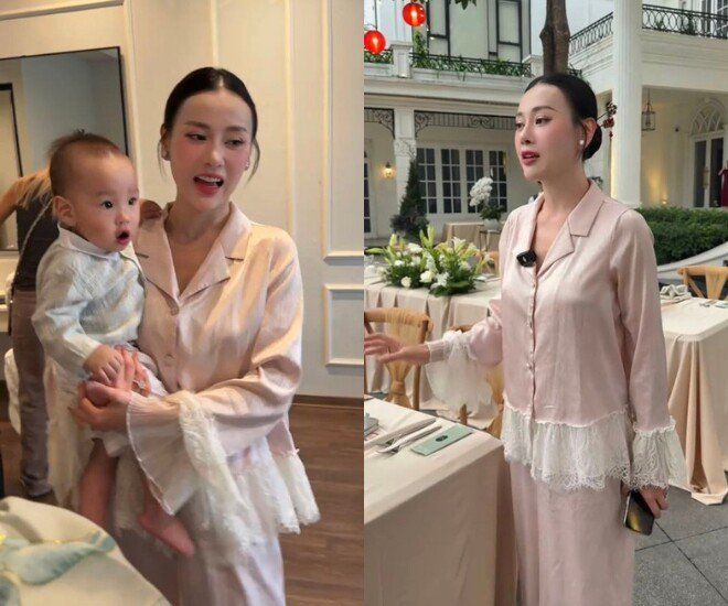 Phương Oanh dọn tiệc thôi nôi hoành tráng cho cặp song sinh, chuẩn dáng "phu nhân cá mập" với bộ trang sức kim cương - 3