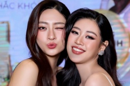 Khánh Vân, Lương Thùy Linh mặc sexy đọ sắc ở sự kiện