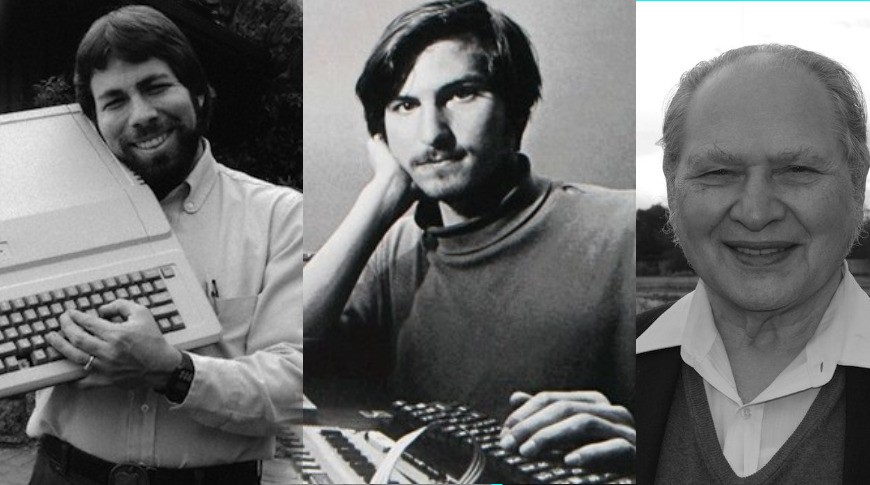 Steve Wozniak, Steve Jobs, Ron Wayne.