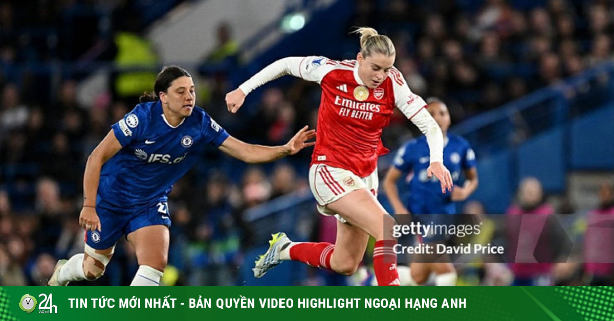 Video bóng đá nữ Chelsea - Arsenal: Nghẹt thở phút 90+4 & thẻ đỏ (Cúp C1)