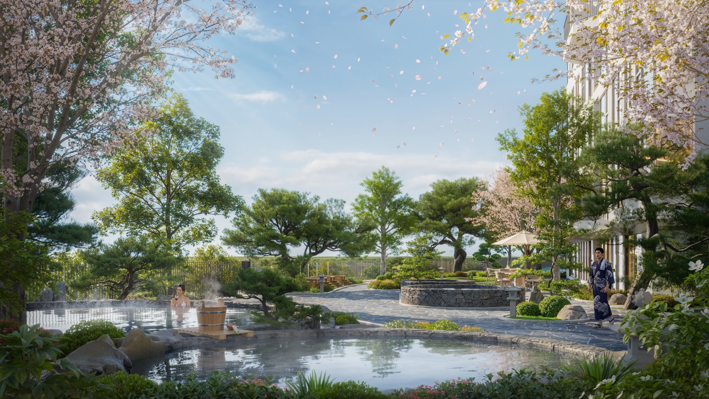 Cảnh quan mang tinh thần Zen Nhật sẽ có tại Forest Onsen