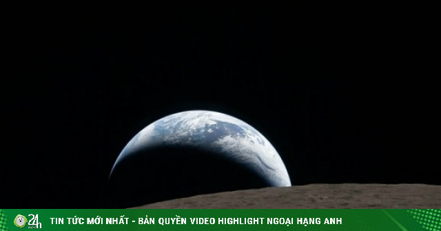 NASA công bố ảnh 'Trái Đất lặn' nhìn từ phía xa Mặt Trăng