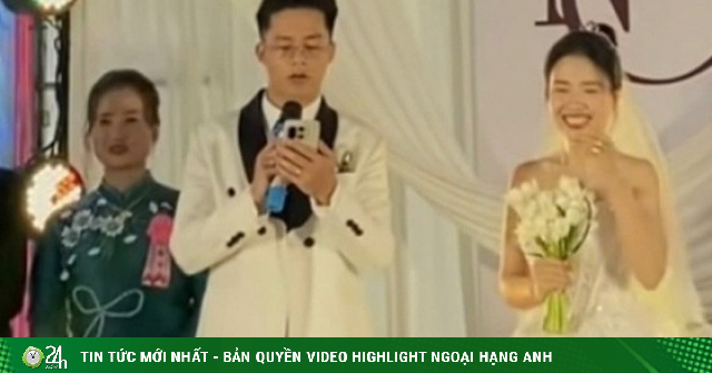 Chú rể người Trung Quốc hứa 'không đánh em' khiến hôn trường cười nghiêng ngả