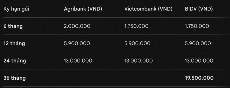 Bất ngờ số tiền về tay khi gửi tiết kiệm 100 triệu đồng - 2