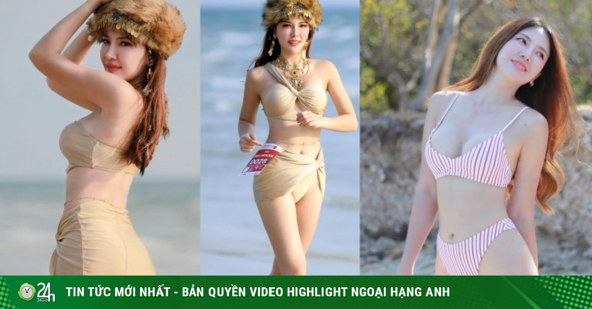 Cô gái mặc trang phục "tộc trưởng" nửa kín nửa hở, tham gia giải chạy bikini