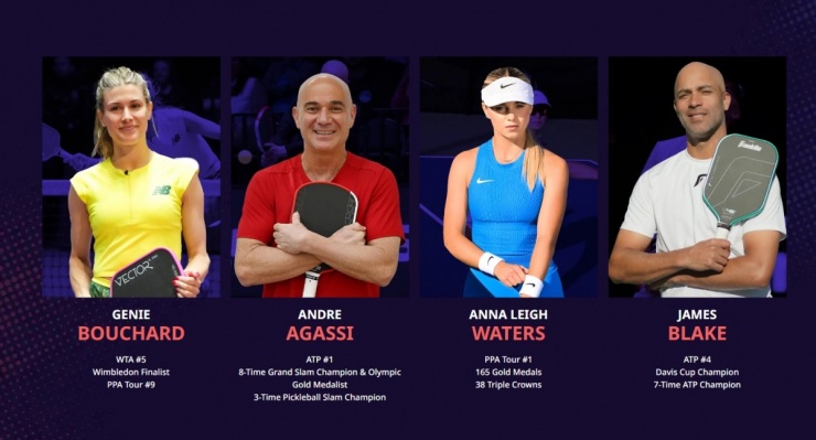 4 tay vợt sẽ tham dự giải Pickleball Slam 4. (Ảnh: Chụp màn hình)