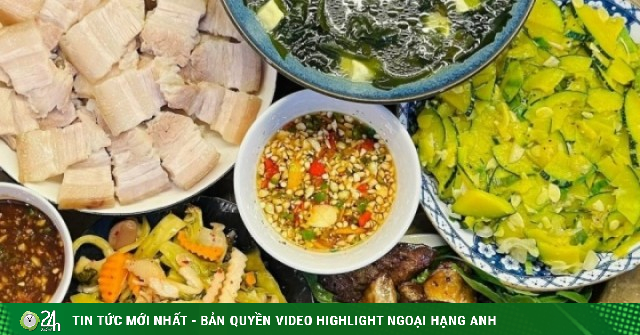 Mâm cơm cầu kỳ 6 người ăn của bà mẹ Nghệ An