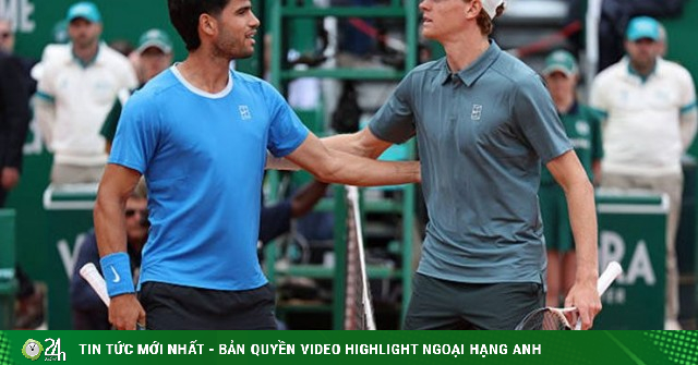 Video tennis Alcaraz - Sinner: 2 lần ngược dòng, bản lĩnh tân vương (CK Monte Carlo)