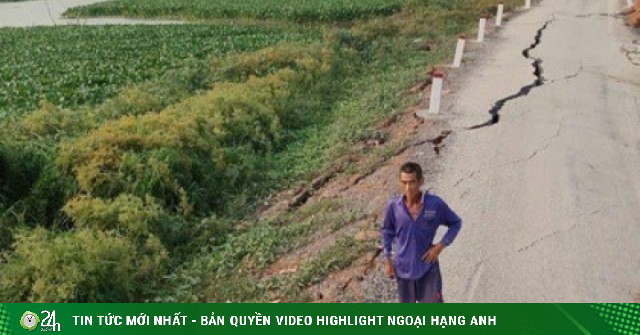 Sạt lở nghiêm trọng ở Tây Ninh, đường 60 m sụt lún