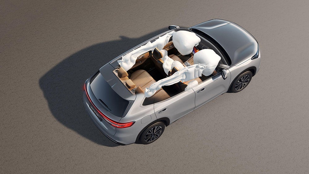 Hệ thống 7 túi khí trên EX5 EM-i, tăng cường bảo vệ hành khách trong nhiều tình huống va chạm.