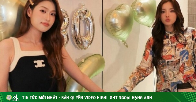 Kỳ Duyên âu yếm Đoàn Thiên Ân trong tiệc sinh nhật