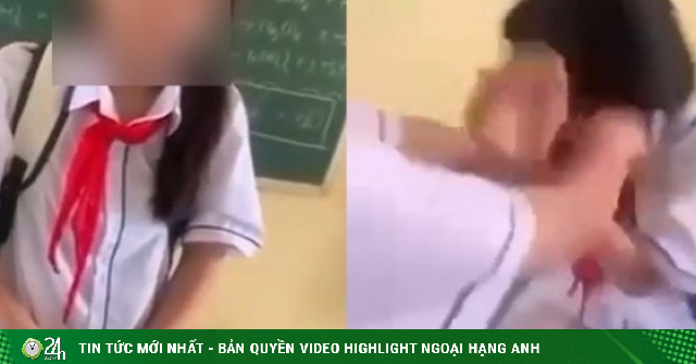 Nữ sinh ở Thanh Hóa bị nhóm bạn dùng ghế đánh vào đầu, bắt cởi áo giữa lớp