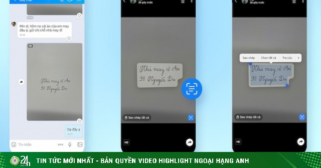 Cách sao chép chữ trong hình ảnh bằng Zalo