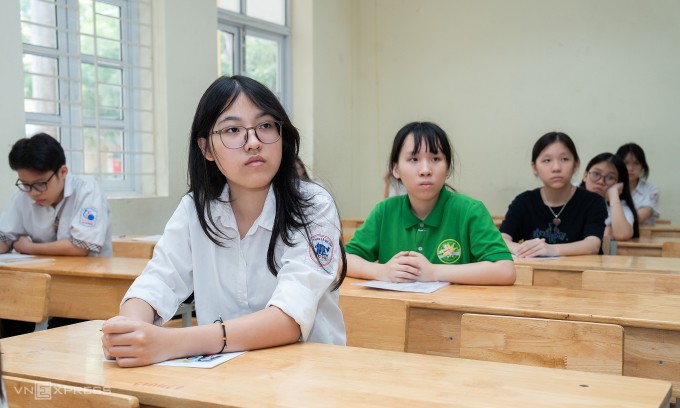 Học sinh thi lớp 10 ở Hà Nội, tháng 6/2025 Ảnh: Đình Tùng
