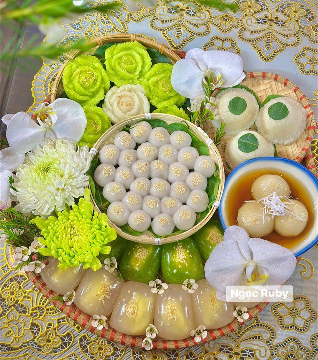 Mãn nhãn trước những mâm lễ cúng Tết Hàn Thực 2026 của các mẹ đảm - 8