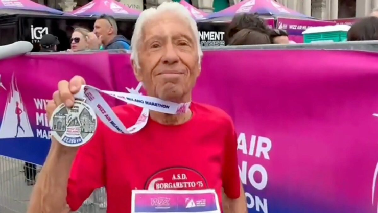 Cụ Giuseppe phá sâu kỷ lục marathon dành cho những người trên 90 tuổi