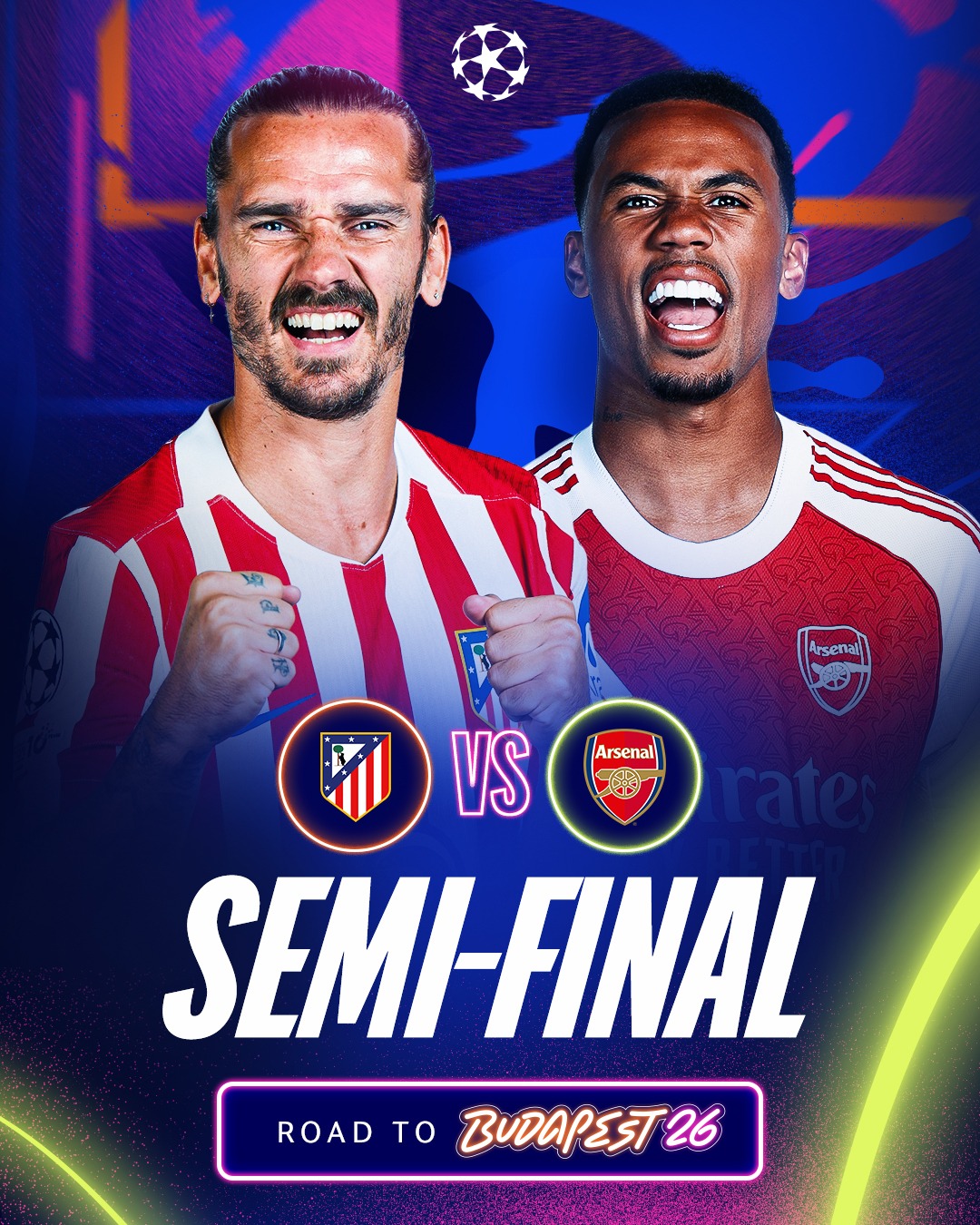 Atletico Madrid sẽ đối đầu với Arsenal