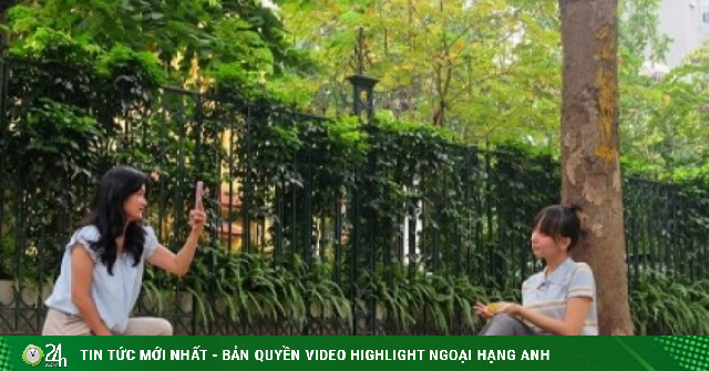 Phố Hà Nội đẹp dịu dàng mùa sấu rụng lá