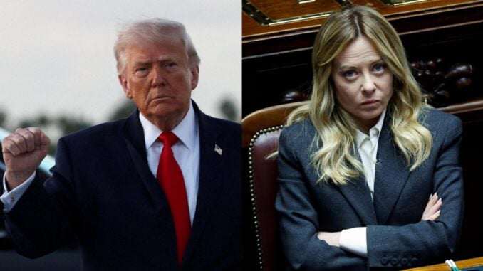 Quan hệ giữa Tổng thống Donald Trump và Thủ tướng Giorgia Meloni đã trở nên căng thẳng gần đây. Ảnh&amp;nbsp;Veritas
