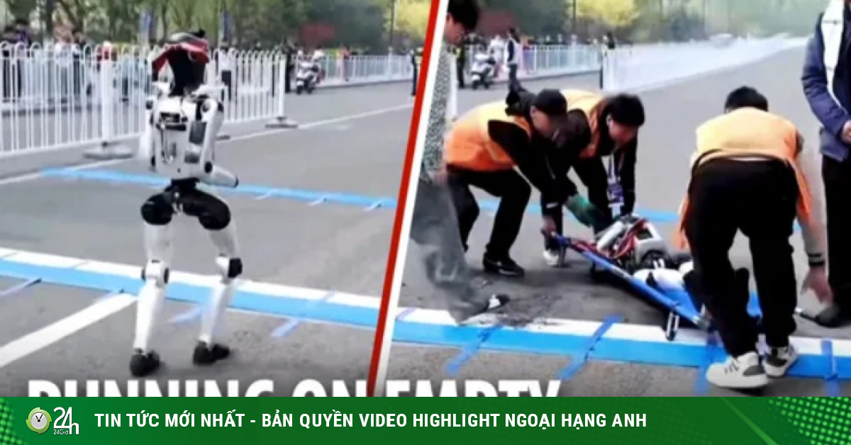 Robot Trung Quốc đua marathon, vấp ngã rồi vỡ tan tành trên đường chạy