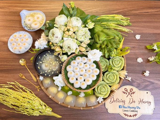 Mẹ đảm Hà Nội biến bánh trôi thành 'tác phẩm nghệ thuật' đẹp không nỡ ăn - 3