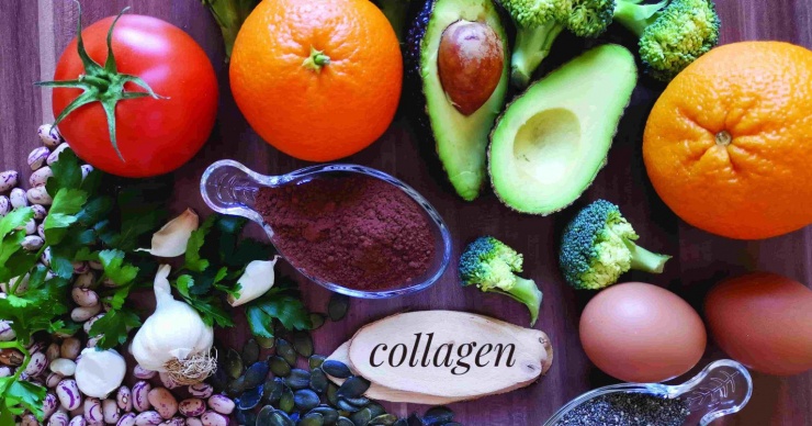 Thực phẩm thúc đẩy sản sinh collagen từ thực vật.