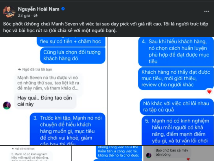 Ông Nguyễn Hoài Nam thẳng thắn giải thích vì sao vị HLV thu tiền học phí cao tới vậy nhưng học viên vẫn hài lòng