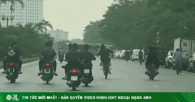 Hà Nội: Tóm gọn nhóm 'quái xế' lạng lách, 'bốc đầu' trên đường