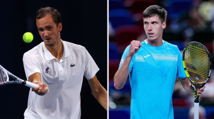 Medvedev (bên trái) có thể vất vả trước Marozsan (bên phải)