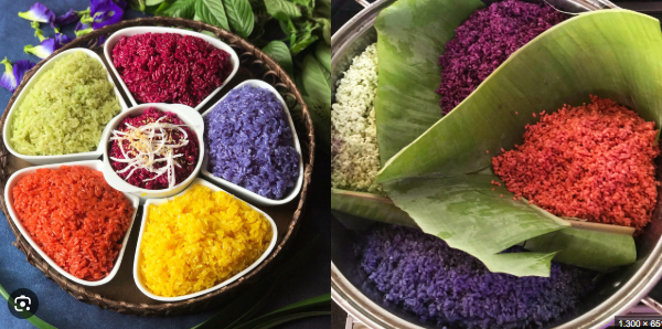 Xôi ngũ sắc mang đến điểm nhấn nổi bật cho mâm cỗ ngày giỗ Tổ Hùng Vương nhờ vào vẻ ngoài rực rỡ và ý nghĩa sâu sắc.