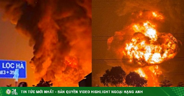 Cháy lớn tại Lộc Hà: Nhiệt lớn, khí độc dày đặc, phải dùng rô-bốt chữa cháy