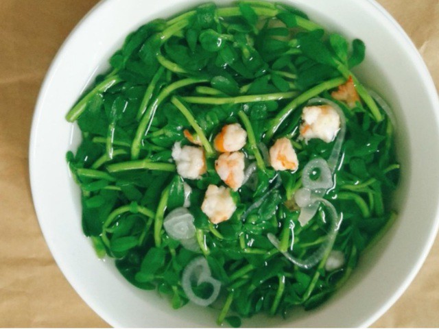Món rau đắng nấu tôm