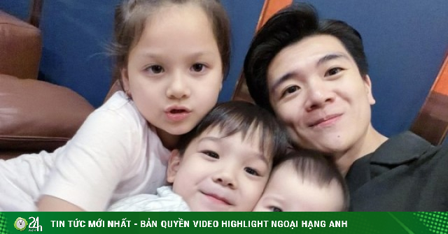 Ảnh sao 26/4: Anh chồng Đỗ Mỹ Linh nghỉ lễ bên ba con