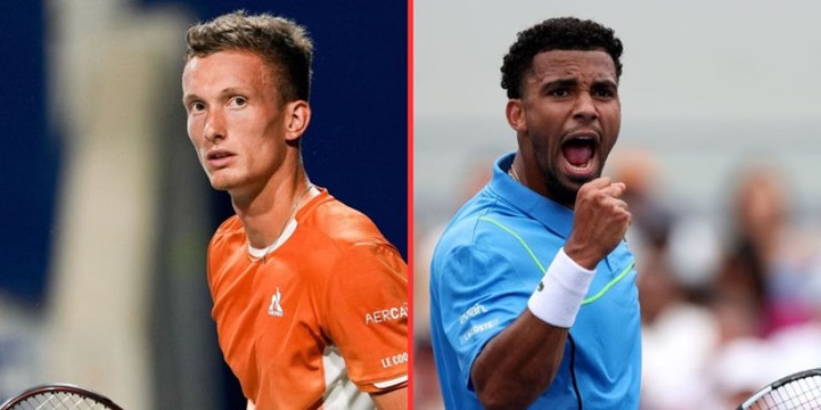 Trận đấu cân tài cân sức giữa Lehecka (bên trái) và Fils (bên phải)