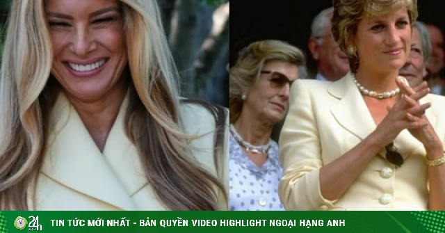 Melania Trump diện suit vàng bơ gợi nhớ Công nương Diana