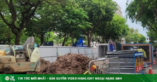 Cận cảnh công trường thoát nước xuyên tâm giữa lòng Hà Nội, 'chạy nước rút' để giảm ngập khu vực cận phố cổ