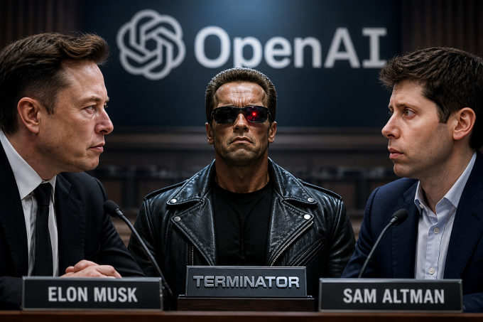 Bộ phim Kẻ hủy diệt được nhắc đến trong cuộc chiến pháp lý giữa Elon Musk và Sam Altman cùng OpenAI. Ảnh: ChatGPT