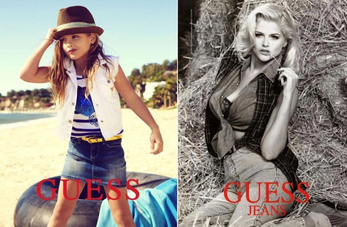 Con gái Anna từng được mời chụp ảnh cho thương hiệu Guess giống mẹ lúc 6 tuổi.