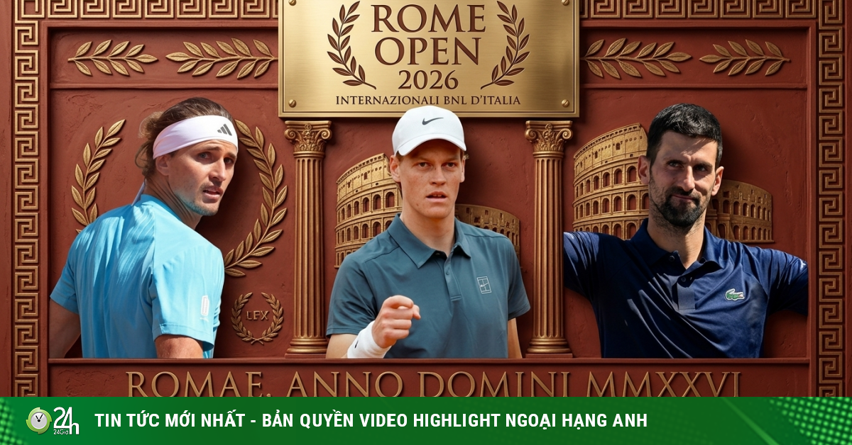 Lịch thi đấu tennis đơn nam Rome Open 2026 mới nhất
