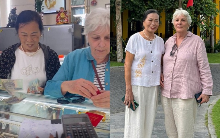 Mẹ nuôi của chị Quỳnh Anh dẫn thông gia đi mua vàng làm quà tặng 
