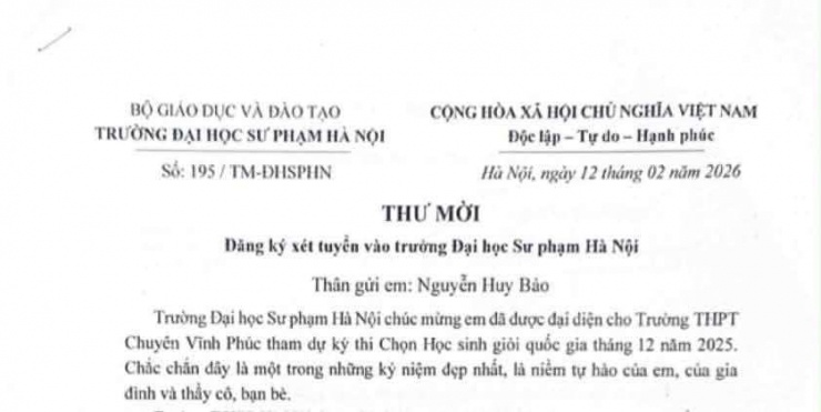 Mới học lớp 10, hai nam sinh Phú Thọ được đích thân hiệu trưởng Đại học Sư phạm Hà Nội mời nhập học - 2