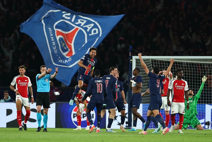 PSG đánh bại Arsenal ở bán kết Champions League mùa trước