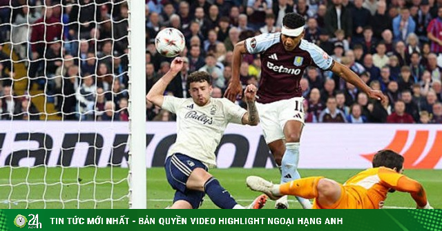 Video bóng đá Aston Villa - Nottingham Forest: Tưng bừng 4 bàn, đặt vé tới Istanbul (Europa League)