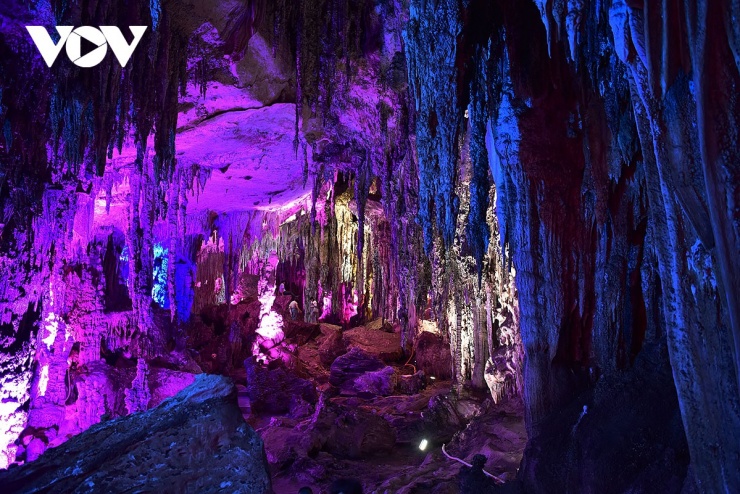 Không gian ấy còn mang một “âm thanh” rất riêng, huyền ảo và kỳ bí. Đứng giữa lòng động, du khách có thể cảm nhận rõ những âm vang vọng lại từ vòm đá cao vút, những thanh âm ngân dài, khi trầm, khi bổng, như một bản hòa âm tự nhiên, góp phần làm sâu thêm trải nghiệm nơi miền đá cổ.