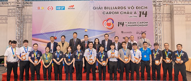 Giải đấu vô địch carom châu Á 2026 được tổ chức thành công tốt đẹp