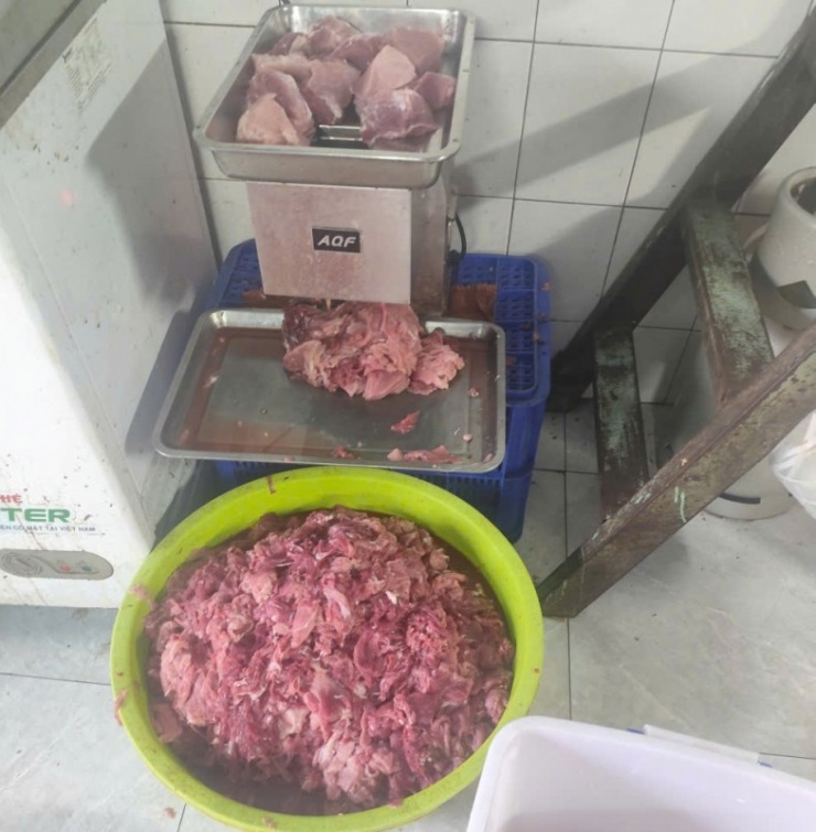 Thịt bò giả và thịt đông lạnh ngâm hóa chất.