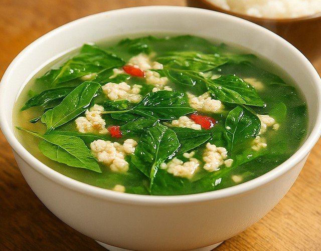 Canh lá ớt nấu tôm ăn ngày hè rất tốt