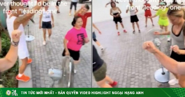 Du khách Hà Lan 'quẩy' aerobic với các bà, các mẹ khiến dân mạng cười bò